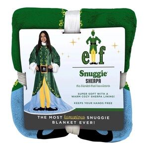 As Seen On TV Elf Snuggie Sherpa Blanket - Green and Blue